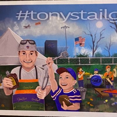 Tony’s Tailgate is the official tailgate of NFL fan of the year finalist,Bills Elvis, fresh squeezed OJ and vodka, and one of the largest spreads from Chef Tony