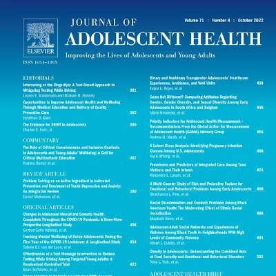 JAH is a peer-reviewed multidisciplinary scientific journal publishing articles that support the health and well-being of adolescents and young adults worldwide