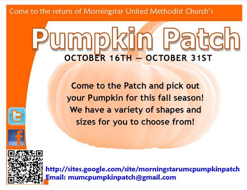 MUMCPumpkins's profile picture. The Pumpkin Patch of Morningstar United Methodist Church in Normal, IL. Check out our website for more information!