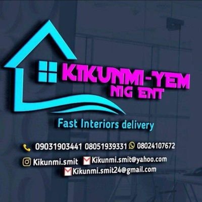 KIKUNMI-YEM INTERIOR NIG ENT PLEDGE TO PROVIDE EXCELLENCE IN OUR SERVICE BY DELIVERING CUSTOMER SATISFACTION AT ALL TIMES.....