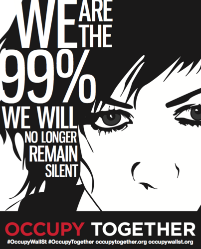 We are the 99%  We will have our voice heard!  Join the movement that started on Wall Street!