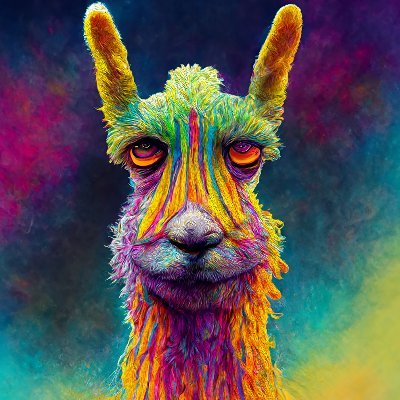 Tripping Llamas is a limited collection of ai generated 1:1 NFT llamas, each with their own unique and rare selection of trippy traits inspired by good vibes an
