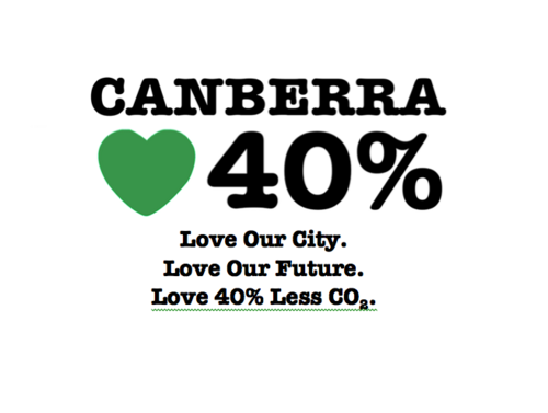 Canberra ♥ 40% is an alliance of community groups in the ACT that collaborate with government and industry to reach 40% carbon emission reductions by 2020!