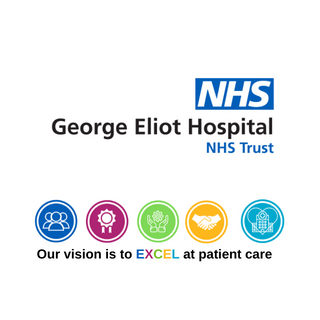 We are George Eliot Hospital NHS Trust, Nuneaton, Warwickshire. Account monitored M-F, 9am til 5. Tweets from Chief Exec = #CEOGlen