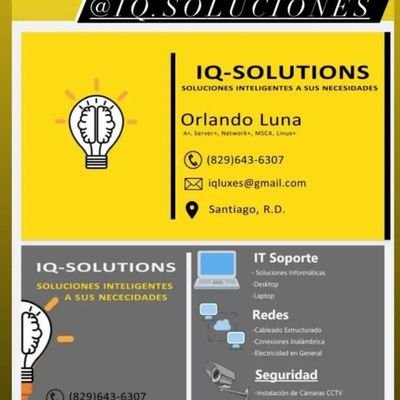 Orlan2Moon's profile picture. Instalación, Venta y Soporte: 
Camaras de Seguridad
Alarmas 
Computadoras, Laptops
Servicios IT
Control de acceso
Electricidad
Aires acondicionados