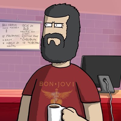 Ilustrator, dežurno škrabalo, uzgajivač brade, tamanitelj kafe i piva.