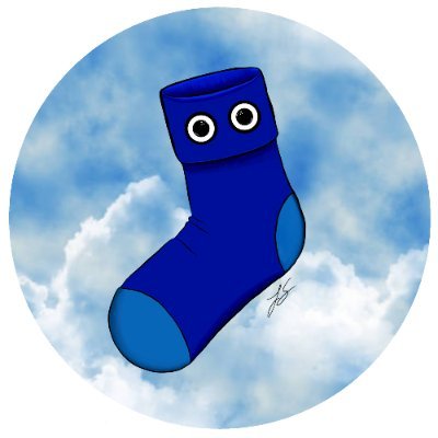 Fled the laundry to post unoriginal opinions online. Blue. Sock-like. A familiar, friendly garment. You will never find me.