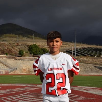 Jeremiah Baybayan c/o 2025/100 lbs/5’0/Slot,DB/3.9 GPA/Lahaina Luna high school