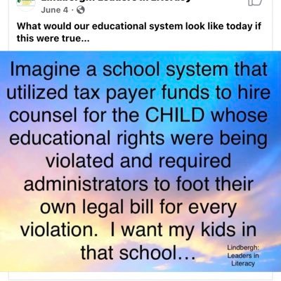 fighting to hold districts accountable for following IDEA laws of for special education. IDEA eligible students deserve a FAPE