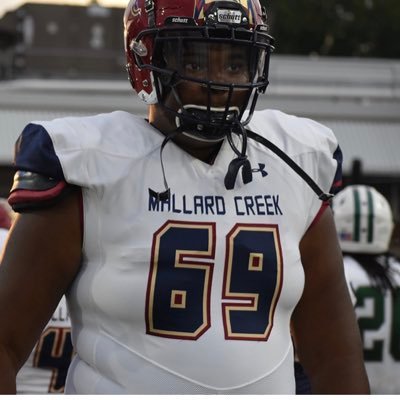 ‘23 6”5 315lb Offensive guard/offensive tackle @Tocreek Charlotte NC