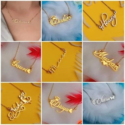 We deal with Customise jewellery 
Name necklace,rings,Cufflinks,pen wallet keychain,bracelets and gift items