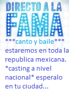 se buscan talentos mexicano a nivel republica,,, esten pendientes en los casting...a nivel nacional...