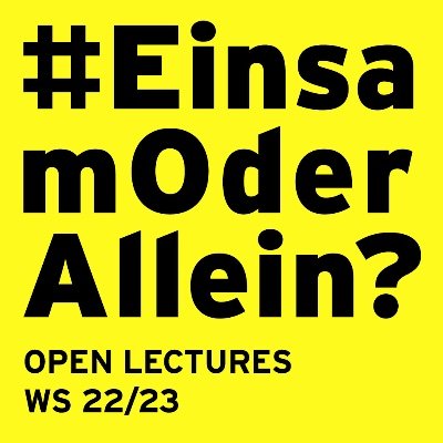 Public lecture series @HumboldtUni org. & held by #postdocs | Listen 2 first edition #EinsamOderAllein: https://t.co/toDEHBoDC2  |  c/o @allraic & @ChrSoeding .