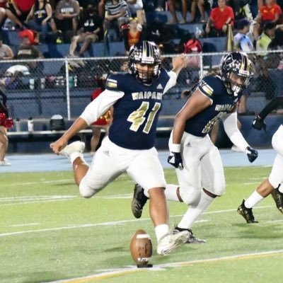 XavierKicks808's profile picture. C/O 2023 | Waipahu High School | Waipahu, Hawaii | CSK 4.5 ⭐️Kicker/Punter | Ht: 6'0" | Wt: 210 lbs | email: XavierKicks808@gmail.com