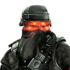 Just your random Helghast.

Not affiliated with Sony, just a shitpost account