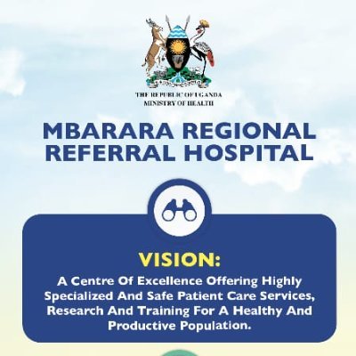 Welcome to the authentic twitter handle for Mbarara Referral Hospital. We are a @GovUganda Hospital run by the @MinofHealthUg with 40 specialized services!