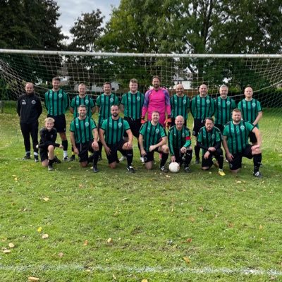 A bunch of blokes that refuse to grow up #greenandblackarmy #upthecudham #youknowwhereyouarewithgreen #60years #cudhamfamily 💚🖤⚽️