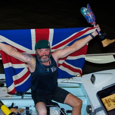 Former Royal Marine, single leg amputee. 4xWorld Records. Solo rowed Atlantic, Europe - South America beating the able bodied record by 36 days