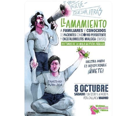 Enferma de encefalomielitis mialgica, sqm...defensora de la sanidad pública y derechos humanos.