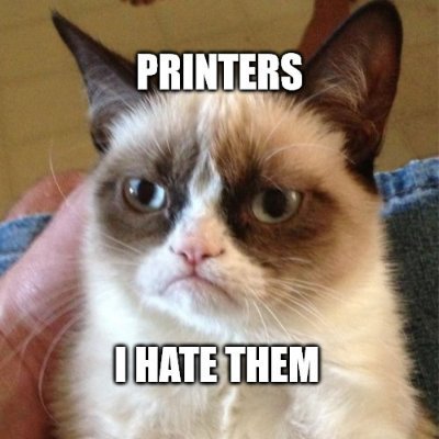 I bloody hate printers. They are evil.