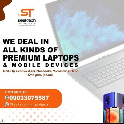 SirBiodun007's profile picture. I sell Premium Laptops,MacBooks,Iphones and general Gadgets ☎️ 09033075587

IG~ https://t.co/xYjV4qP1Xu