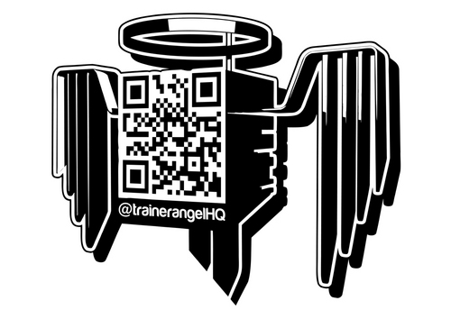 TrainerAngelHQ's profile picture. Core-classic trainers, a passion for heights and a mysterious angelic street art design featuring QR Code appear to be the work of a sneaker obsessed character