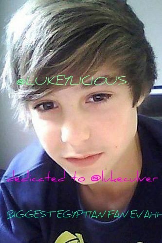 biggest egyptian fan of @lukeculver I LOVE HIM SO MUCH! made this twitter dedication on 10/8/11 ;) follow meh.