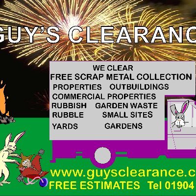 Free Scrap Metal Collections 
Property, Outbuilding, Commercial Property, Rubbish, Garden Waste, Rubble, Small Sites, Yards, Gardens