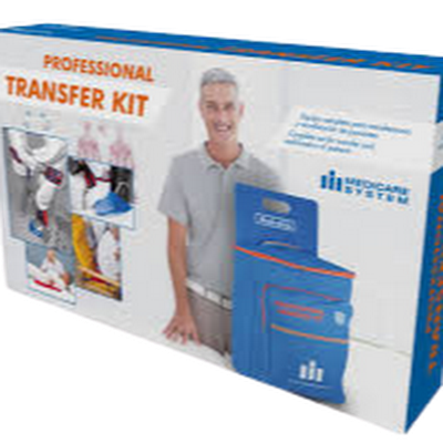 Equipo completo de herramientas profesionales facilitan las tareas de movilizar pacientes con dificultades de movilidad. Professional Transfer Kit