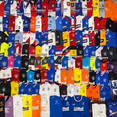 162 different Rangers kits | Season Ticket Holder CD3 | Shareholder | MyGers | On IG & FB rangers_shirt_collector