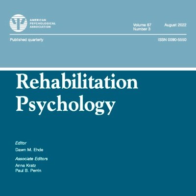 Rehabilitation Psychology is a peer-reviewed journal dedicated to the advancement of the science and practice of rehabilitation psychology. RTs ≠ endorsements.