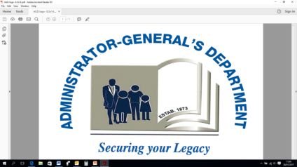 The Administrator-General's Department protects the interests of minors, beneficiaries and creditors of the estates the law  reguires the AG to administer.