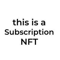 this is a Subscription NFT(@SubscriptionNFT) 's Twitter Profile Photo