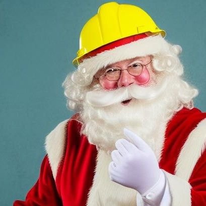 It's hard work delivering all those presents, I'm just trying to stay safe! #SafetySanta