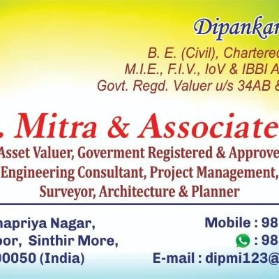 Valuation, Appraiser, Chartered Engineering Consultant, Government Registered Approved Asset & Property Valuer (L&B, P&M)