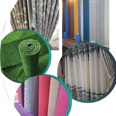 We deal carpets and curtains, Wallpapers, tapauline, office curtains (blind), curtain rod and accessories, and also do fix carpets  curtains in churches, mosque