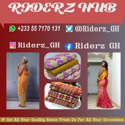 Music lover, Dj, deals in quality Kente.
for more info contact  +233557170131 or sampsonannor30@gmail.com.
IG @Riderz_Gh.  @Djsliming for life ✊🏾