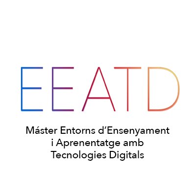 Màster oficial Entorns d'Ensenyament i Aprenentatge amb Tecnologies Digitals de la Universitat de Barcelona.
@UniBarcelona
@EducacioUB