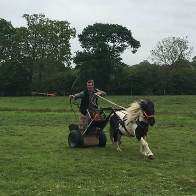 Making Scottish countryside accessible to everyone. In every wheelchair, Everywhere. Obama the pony does the hard work.
Archery in slammed chariot as hobby.