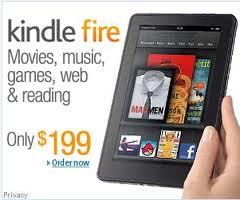 Kindle Fire is the brand new kindle ebook reader tablet from Amazon with a lot of features. Get Kindle Fire for just $199