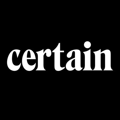 Bringing together visionary graphic design that certainly is faithful to the craft. #certainmagazine