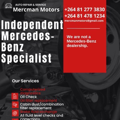 Our auto repair shop handles all major and minor Mercedez Benz repair services. 
Call: 0812773830