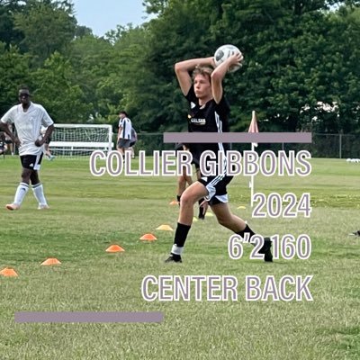 colliergibbo1@gmail.com 2024, 6’2 - 155 - Little Rock rangers soccer - Center back/ outside back 5:56 mile time 12:06 2 mile time. 5016121400