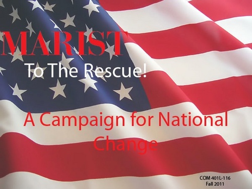 MaristtotheResc's profile picture. A campus-wide campaign for national service. Part of a COM capping project by Lina Kirby, Lindsey Sacco and Molly Sloan. Come to our bake sale WED. NOV. 2. =)
