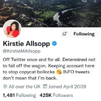Kirsty Allsop's Copycat Bollox🚑(@KBollox) 's Twitter Profile Photo