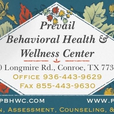 Stephanie Kosut Gregory, MA, LPC-S, Prevail Counseling & Forensic Mental Health Consulting, PC since 2008.  We are a mental health private practice in Conroe TX