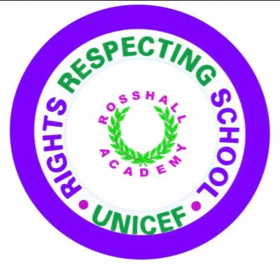 Rosshall Academy Rights Respecting Schools group - working towards UNICEF RRSA Silver recognition for promoting and supporting the rights of our young people.