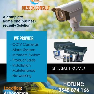 OrzbekL's profile picture. Orzbek Consults ltd is into Data and Voice (Telephone and PBX), CCTV installations, Fibre Technology, Radio and Wireless Connections