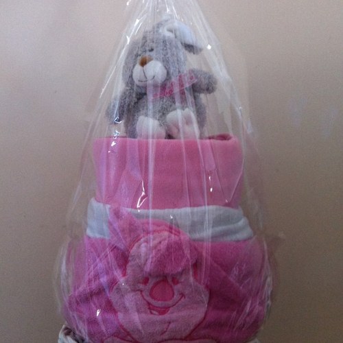 Making beautiful nappy cakes for a unique special gift - made to suit any budget!