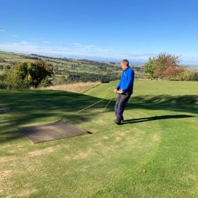 Greenkeeper at Allendale GC Northumberland high up in the pennines  #golfinthewild NUFC devotee